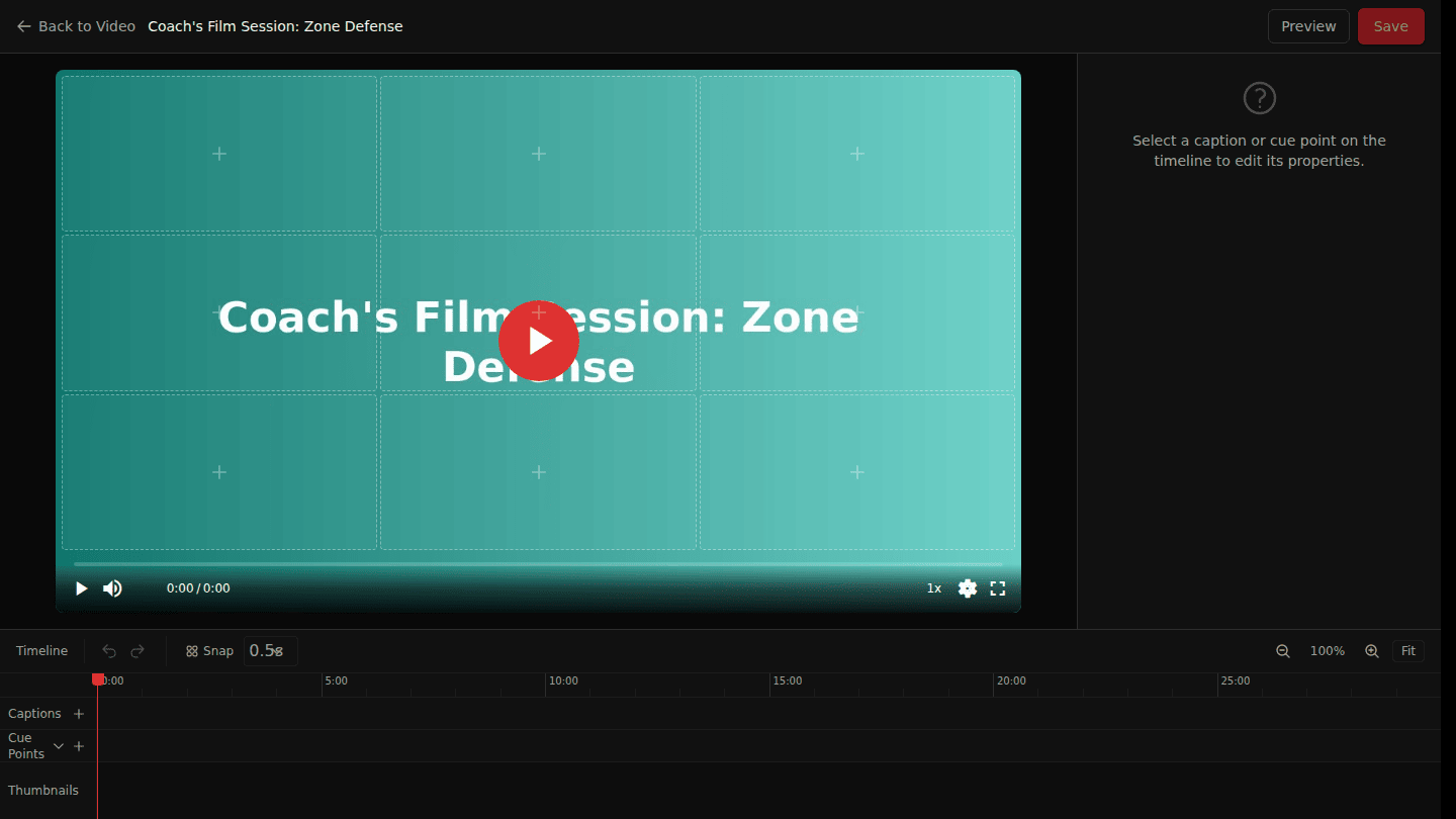 Choose Manage → Editor on the video