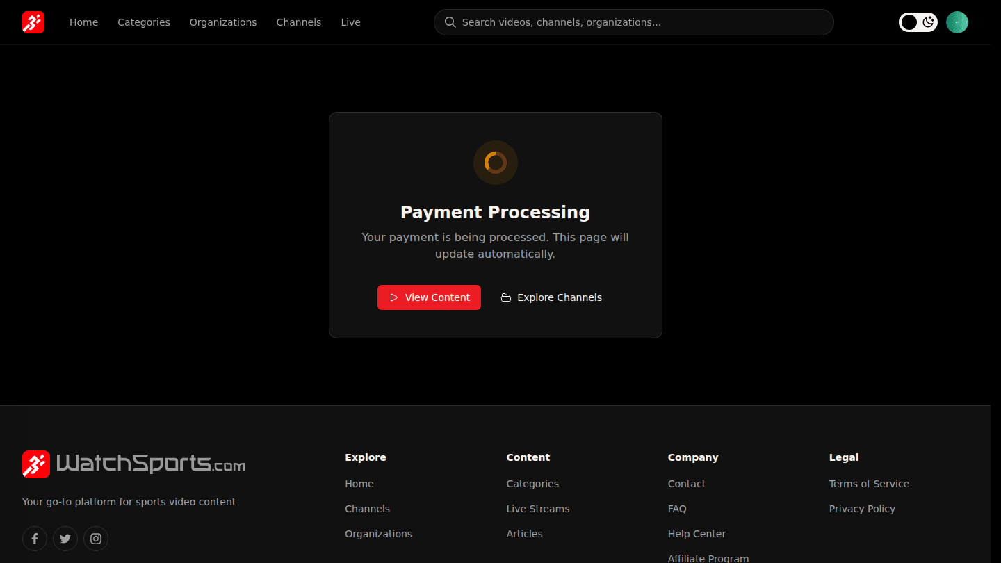 Pay on the secure checkout page