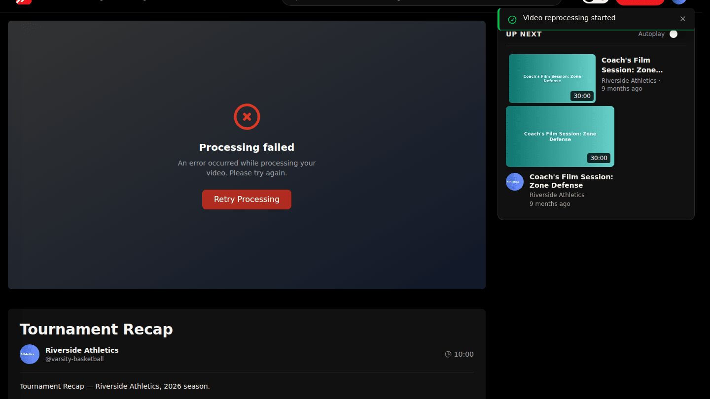 Choose Retry Processing
