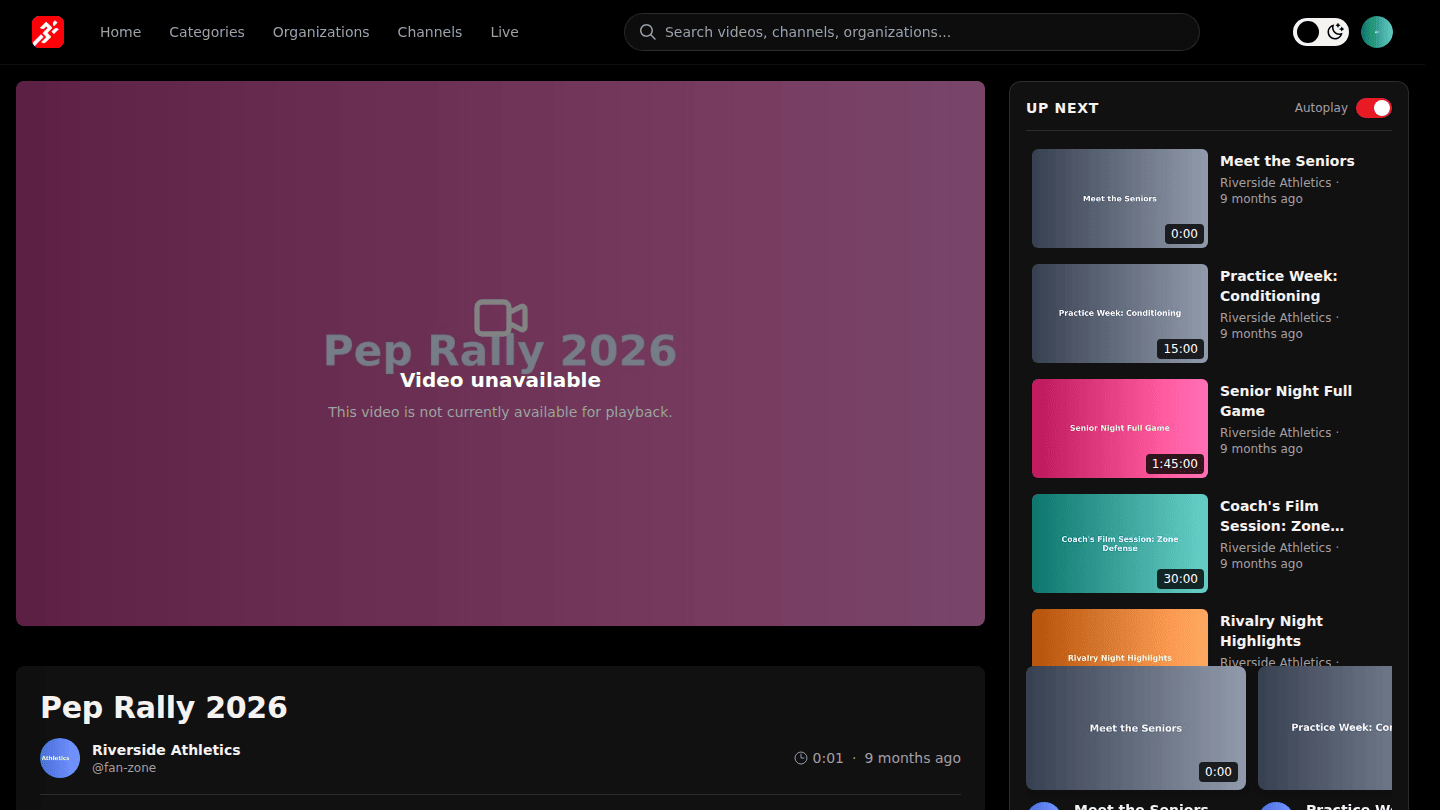 Open a video and press play